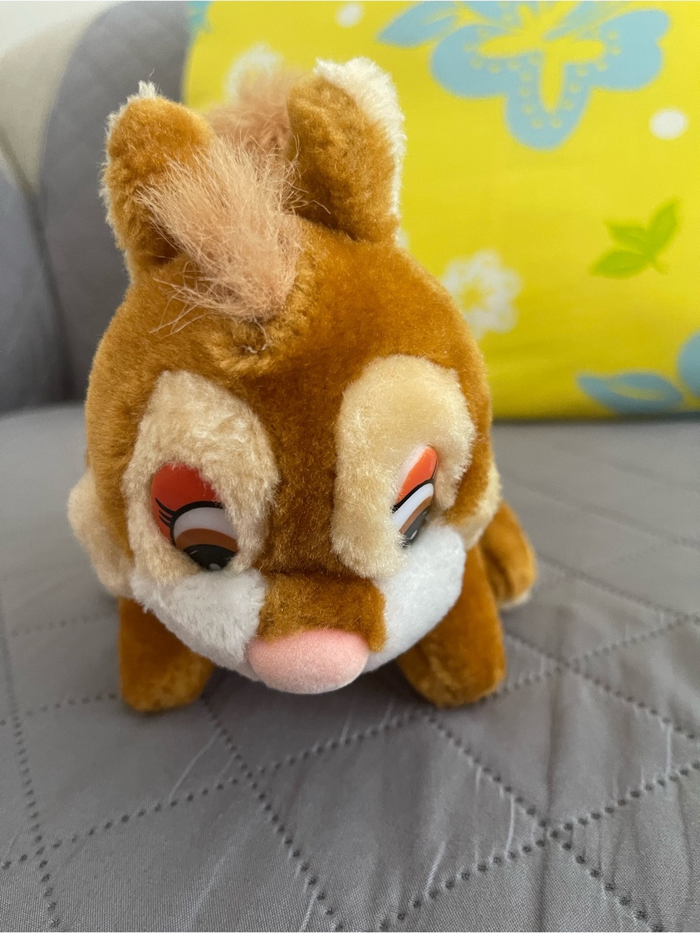 Cute Brown and Cream Chipmunk Plush Toy with Pink Nose - Picture 3 of 10